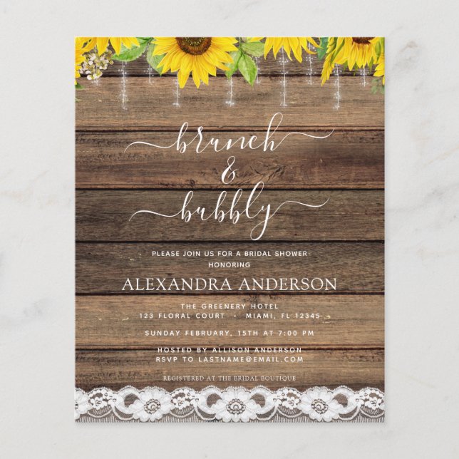 Café da Manhã & Bubbly Chá de Noiva no Orçamento G (Frente)