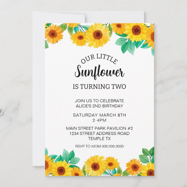 Café da Manhã de Girassol Convite para Verão Downl (Frente)