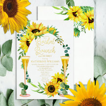 Café da Manhã de Noiva Girassóis | Moldura Floral