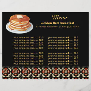 Café da manhã do menu