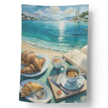 CAFÉ DA MANHÃ EM UM CORPO DE ÁGUA TRANQUILO