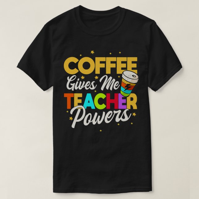 Café dá-me poderes para a T-Shirt Premium (Frente do Design)