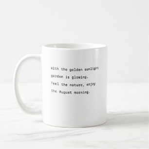 café de agosto tipografia de caneca poética brilha