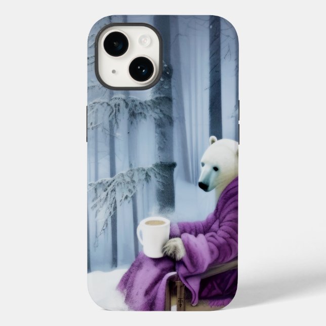 Café de Bebendo de Urso Polar (Verso)