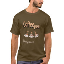 Café de camisa masculina Pasta café Engraçado