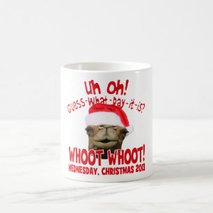 Café De corcunda do dia do camelo do Natal caneca 2013