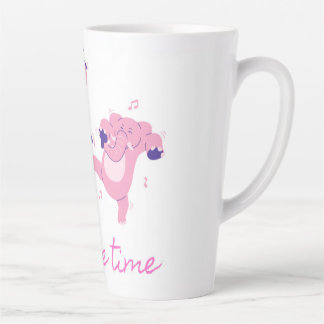 Café de girafa e canecas de elefante