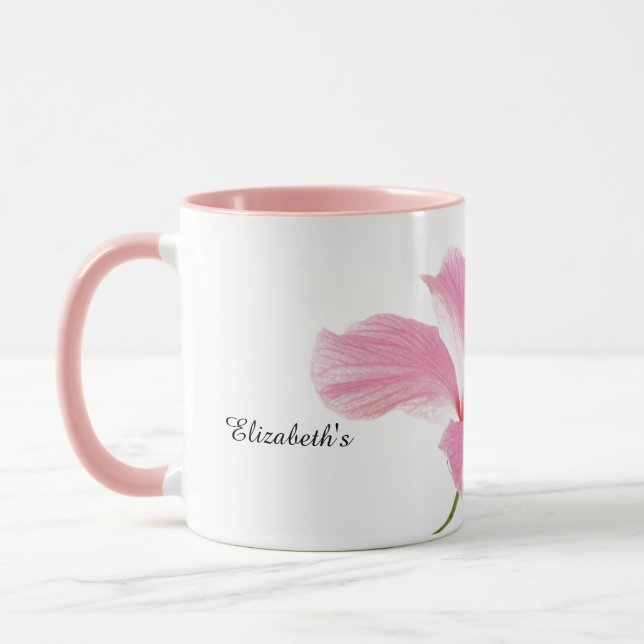 Café de hibisco rosa personalizado / caneca de chá (Esquerda)