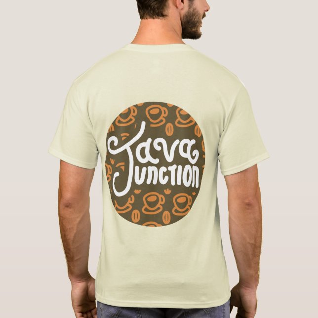 Café de junção Java e Camisa de Bean Castanho para (Verso)