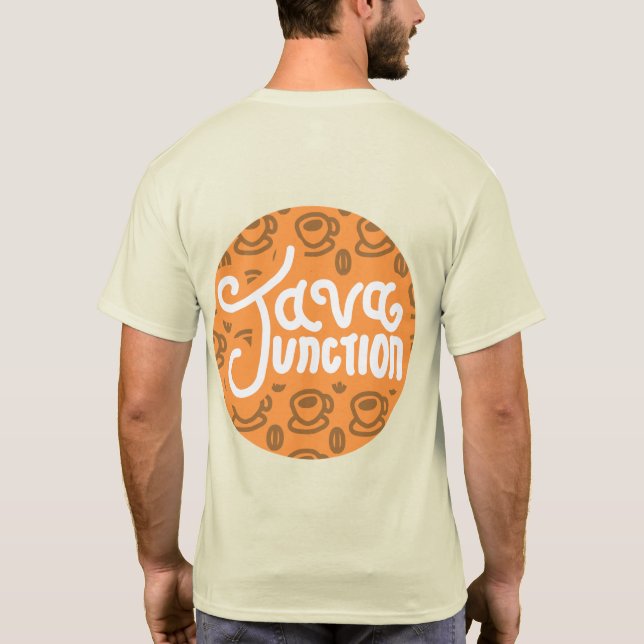 Café de junção Java e Camisa de Bean Laranja Trase (Verso)