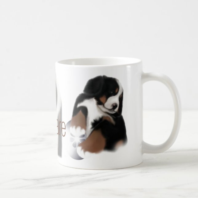 Café De MadDog do punho caneca do bebê com cuidado (Direita)