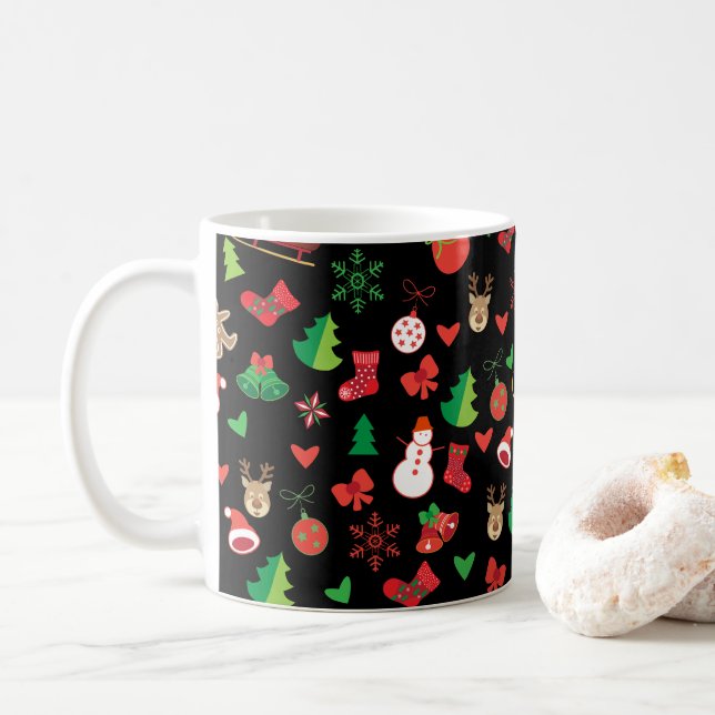 Café decoração de caneca de Natal XMAS Ornamento de Nat (Com Donut)