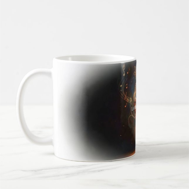 Café 🎸 Deixe a Música Subir Caneca de Guitarra Elétric (Esquerda)