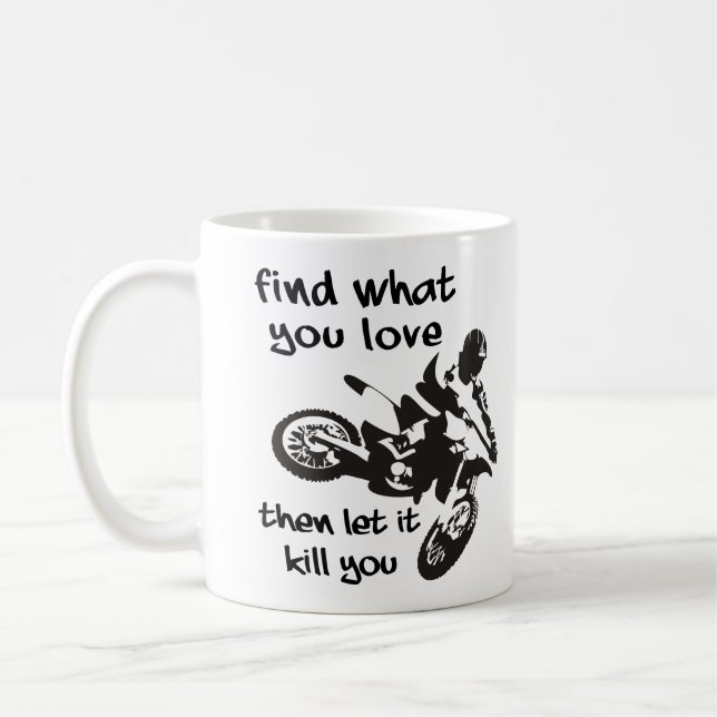 Café Deixe que Isso te Mate Caneca de Motocross de Moto (Esquerda)
