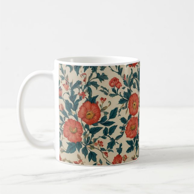 Café Deleita Caneca De Flor Feminina (Esquerda)