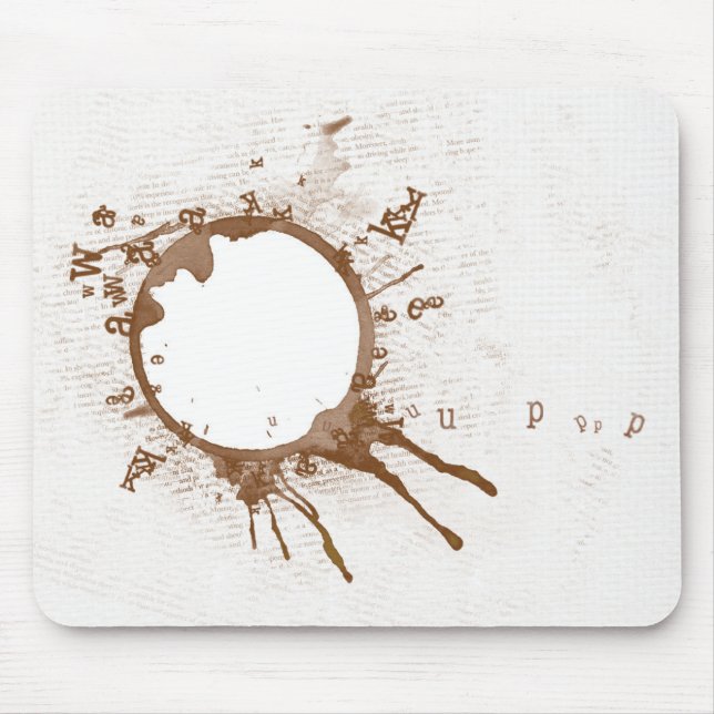 Café derramado Mousepad (Frente)