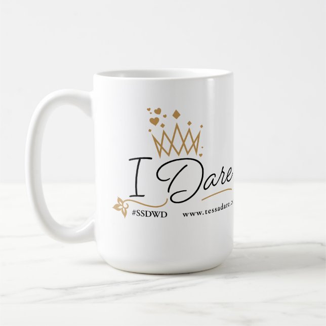 Café Desafio de Tessa, "eu ouso" a caneca (Esquerda)