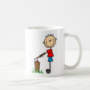 Café Desbastando a caneca de acampamento da madeira