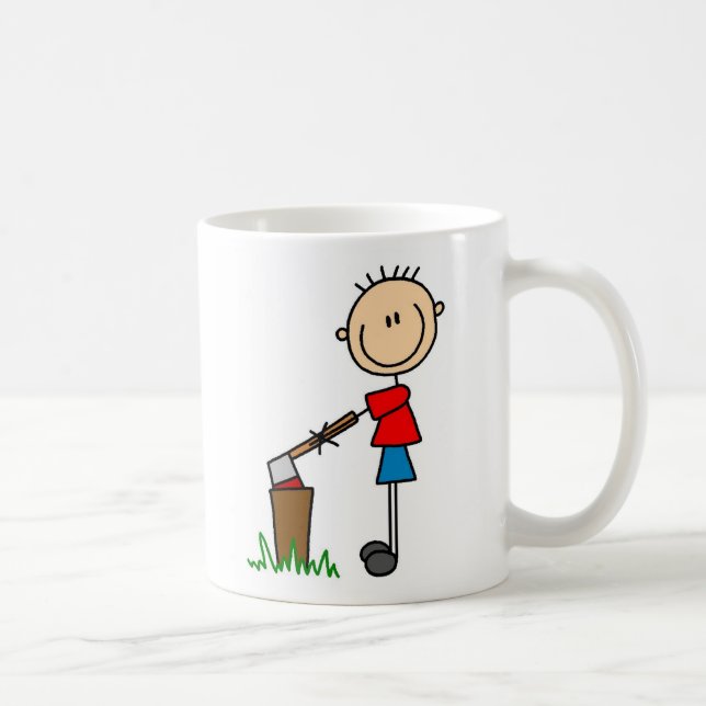 Café Desbastando a caneca de acampamento da madeira (Direita)