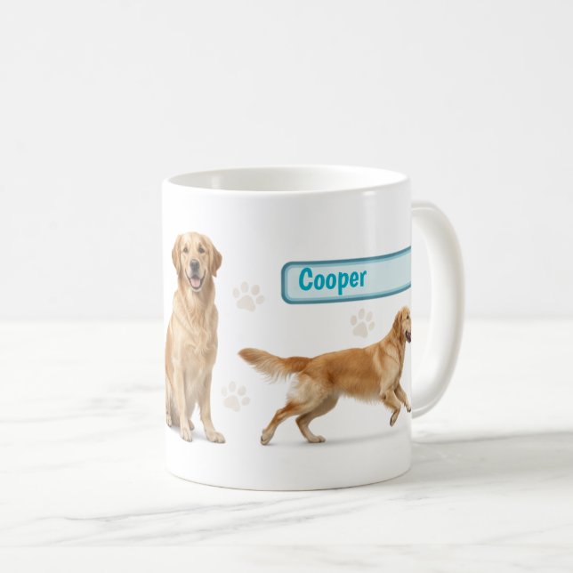 Café Desenho de Caneca com Invólucro Completo de Golden (Frente Esquerda)