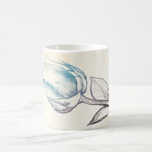 Café Desenho de uma rosa, caneca