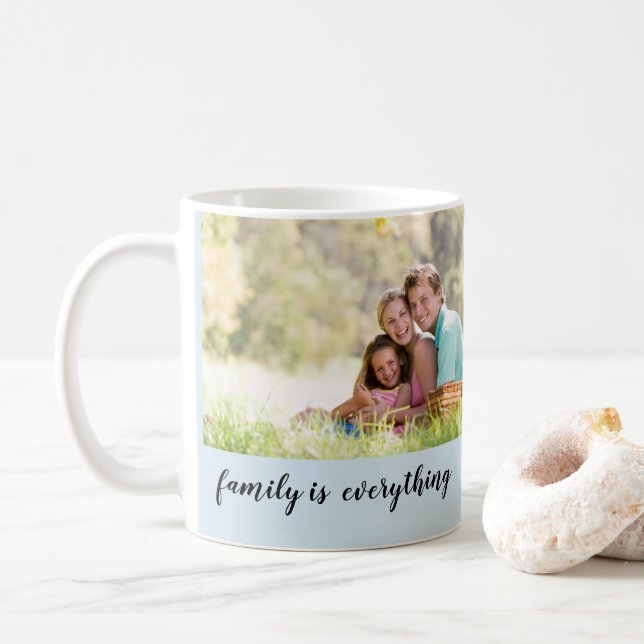 Café Design da caneca da foto de família (Com Donut)