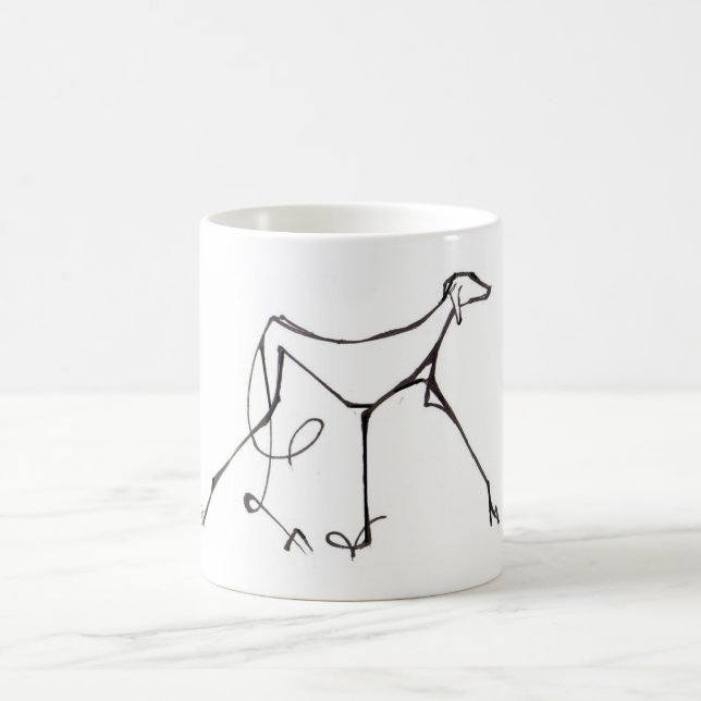 Café Design da caneca de Azawakh por David Moore (Centro)