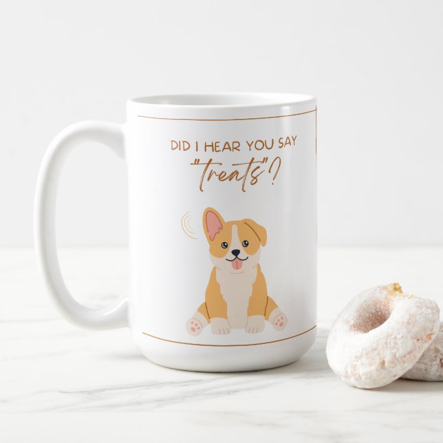 Café Design de Caneca Cachorro Fofo (Com Donut)