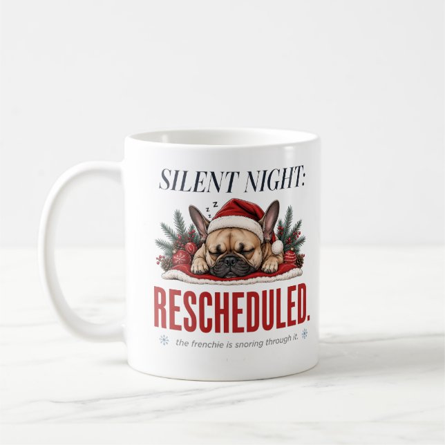 Café Design de caneca com citação de Natal do Frenchie  (Esquerda)