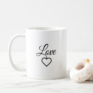 Café Design de Caneca de Citação de Amor Elegante