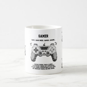 Café Design de Caneca de Controle Retro Pixel Gamer