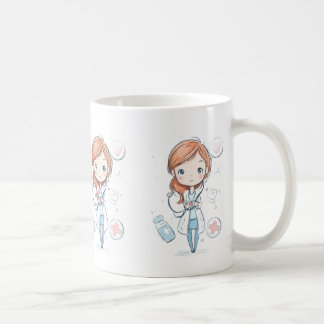 Café Design de Caneca de Doutor Chibi Fofo
