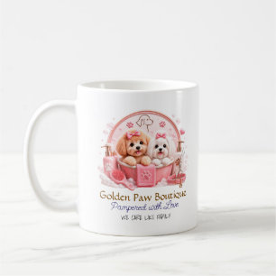 Café Design de Caneca de Higiene de Cachorro Rosa Fofo