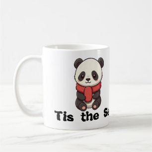 Café Design de caneca de Natal com panda fofo