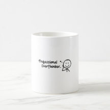Design de Caneca de Pensador Excessivo Engraçado