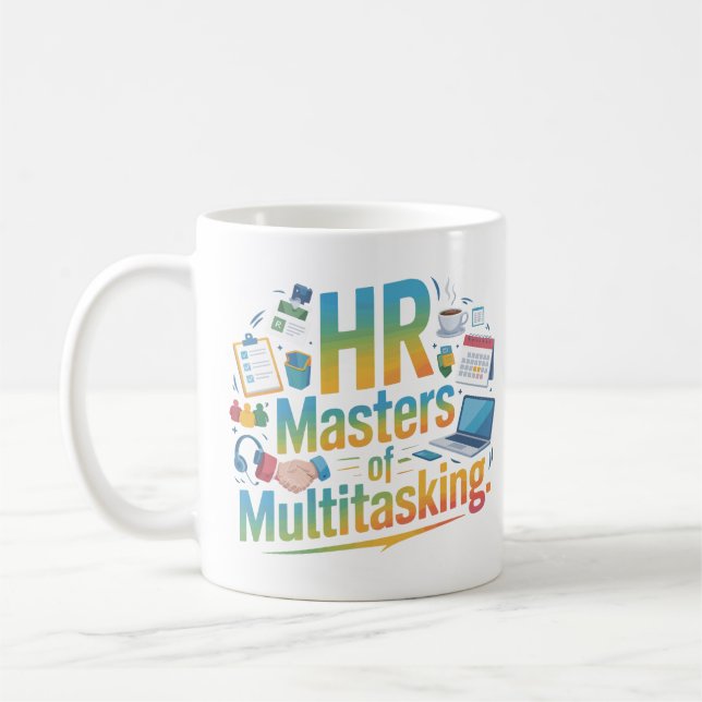 Café Design de Caneca Mestre de Multitarefa de RH Moder (Esquerda)