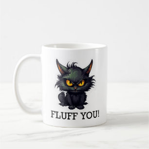 Café Design de Gato Negro Bebê - Caneca Clássica