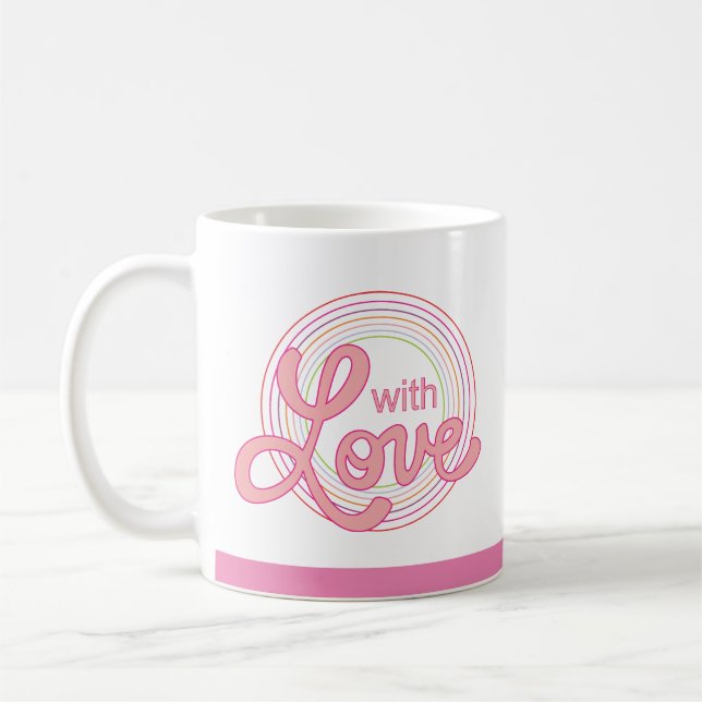 Café Design de Impressão de Caneca Com Amor (Esquerda)