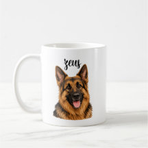 Design do Nome Zeus Pastor Alemão | Caneca de Cach