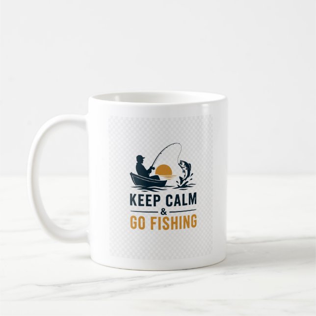 Café Design Minimalista de Caneca de Pesca (Esquerda)