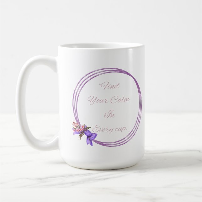 Café Designs de caneca Floral e de Cotação (Esquerda)