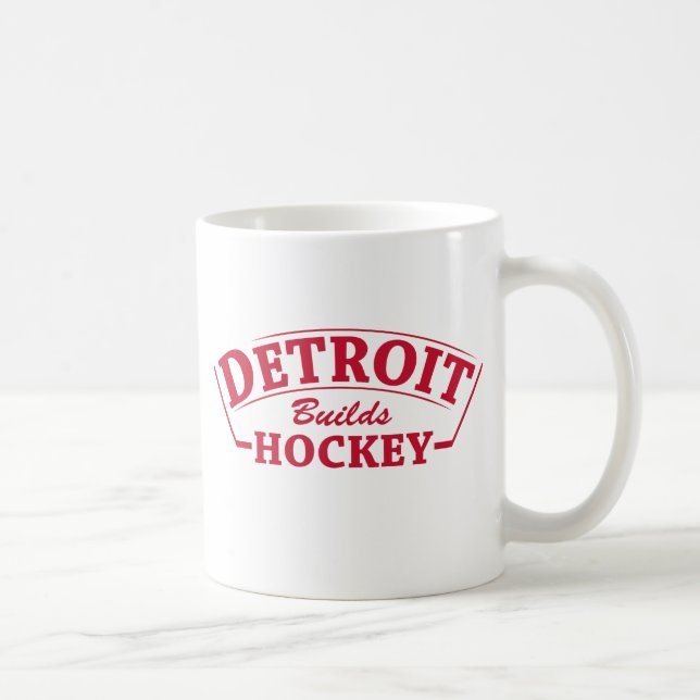 Café Detroit constrói caneca branca de hóquei (Direita)
