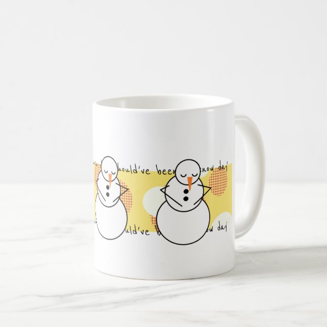 Café Deveria ter sido uma caneca de neve do Dia da Neve (Frente Esquerda)