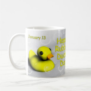 Café Dia caneca ~ o 13 de janeiro Ducky de borracha