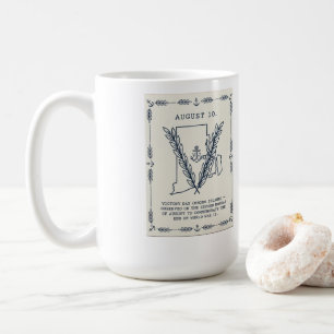 Café Dia da Vitória de Rhode Island Caneca Comemorati