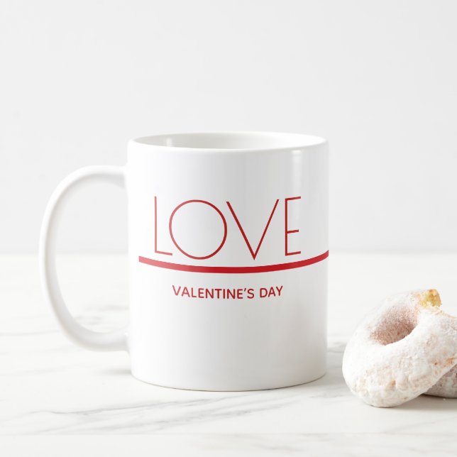Café Dia de os namorados de amor | Caneca (Com Donut)