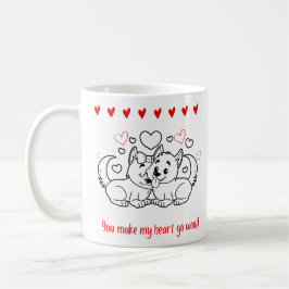 Café Dia de os namorados presente casal caneca fofa