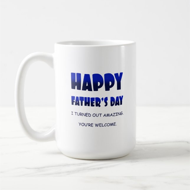 Café Dia de os pais feliz - 15 oz. Caneca (Esquerda)