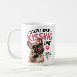 Café Dia Divertido de Beijo Caneca Bulldog Francês