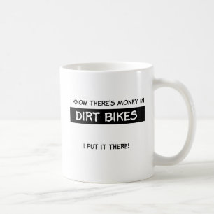 Café Dinheiro na Caneca de Motocross de Moto de Trilha